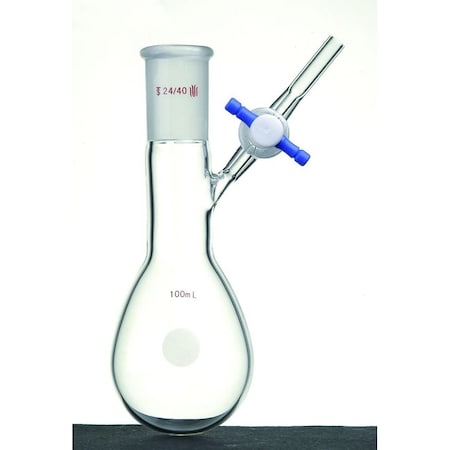Synthware FLASK, MODIFIED SCHLENK TUBE, 24/40, 50mL, PTFE STOPCOCK. F902450
